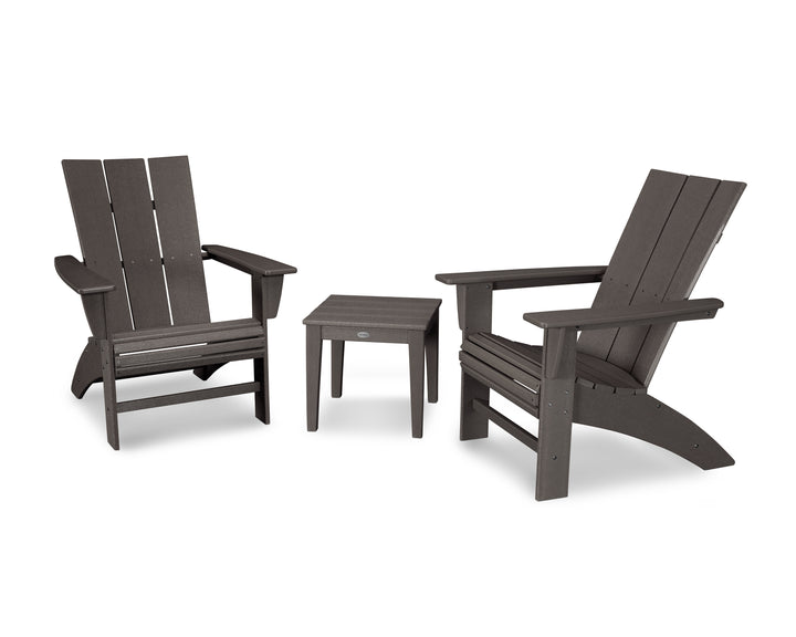 POLYWOOD® Modern 3-Piece Curveback  Adirondack Set