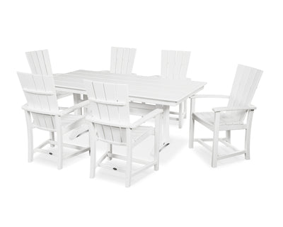 Quattro 7-Piece Farmhouse Dining Set with Trestle Legs