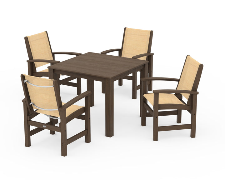 POLYWOOD® Coastal 5-Piece Parsons Dining Set