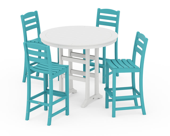 POLYWOOD® La Casa Café 5-Piece Side Chair Bar Dining Set