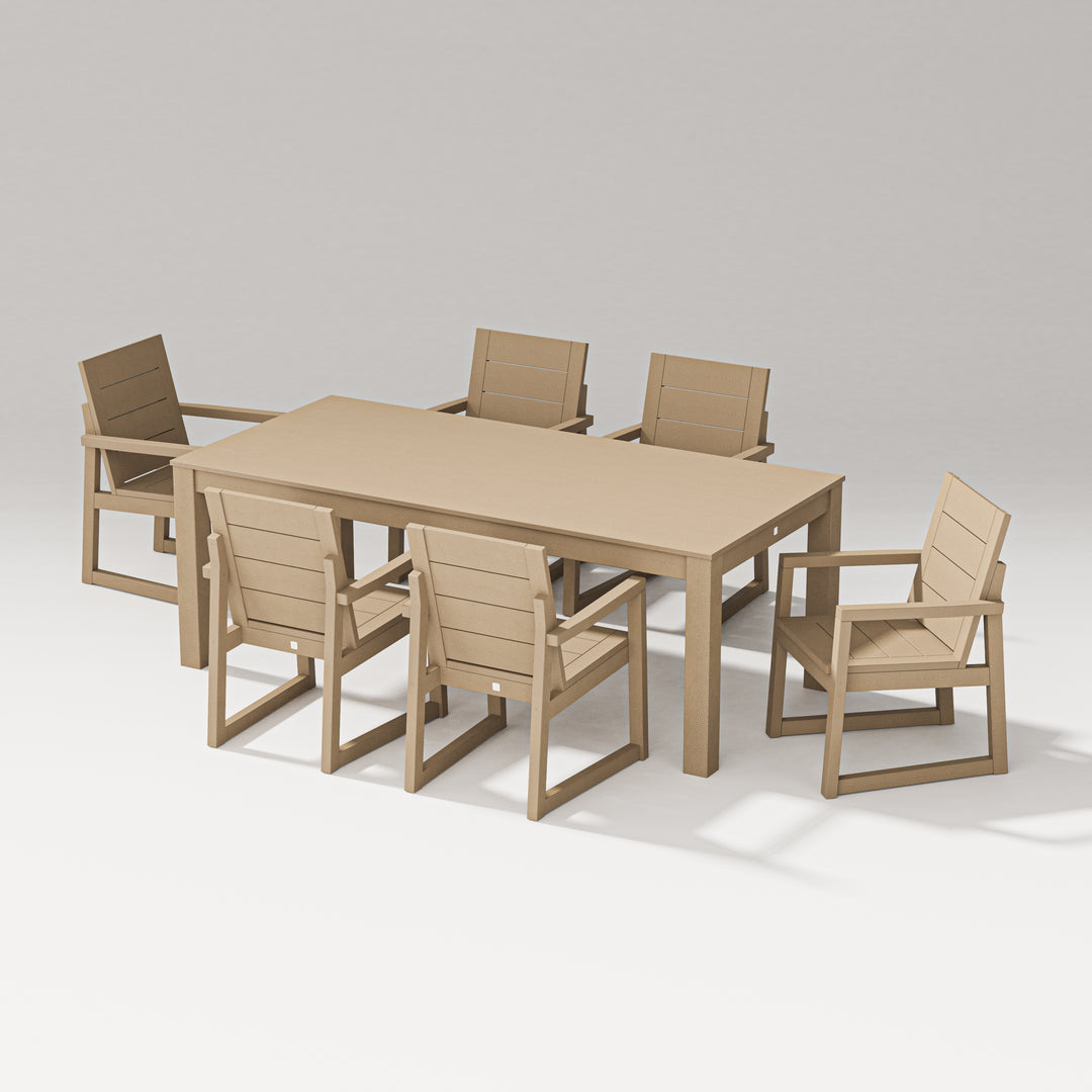 PW Designer Series Elevate 7-Piece Parsons Table Dining Set