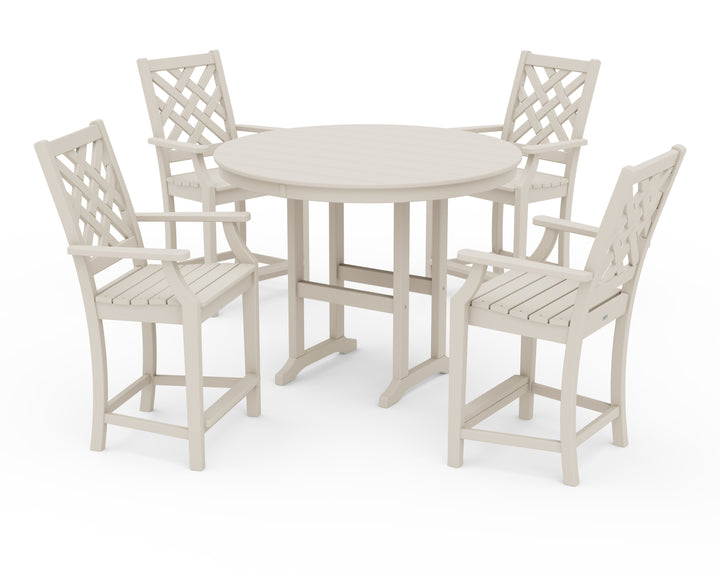 Country Living Wovendale 5-Piece Round Farmhouse Counter Set