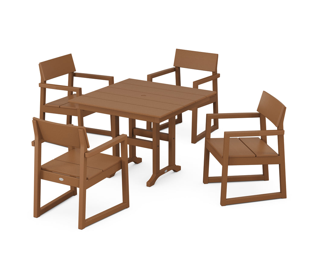 POLYWOOD® EDGE 5-Piece Farmhouse Dining Set