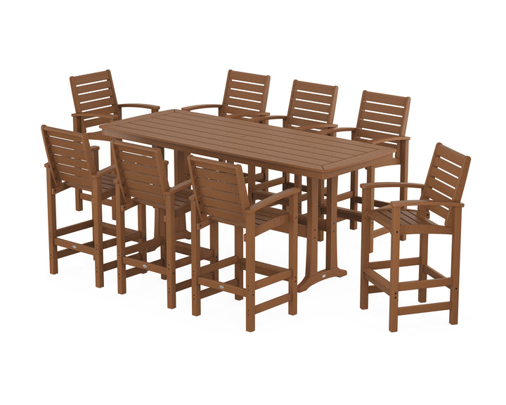 POLYWOOD® Signature 9-Piece Bar Set with Trestle Legs