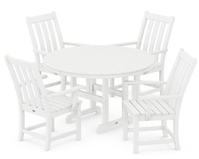 Vineyard 5-Piece Round Farmhouse Dining Set