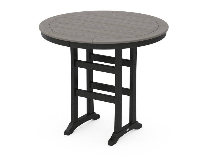POLYWOOD® Nautical Trestle 48" Round Bar Table
