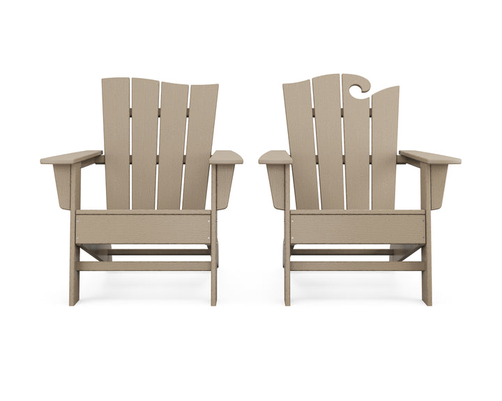 POLYWOOD® Wave 2-Piece Adirondack Set with The Wave Chair Left
