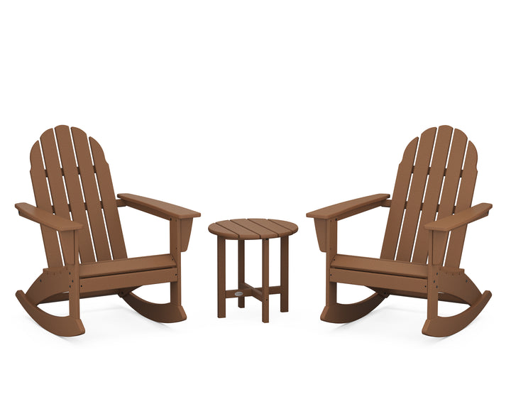 POLYWOOD® Vineyard 3-Piece Adirondack Rocking Chair Set