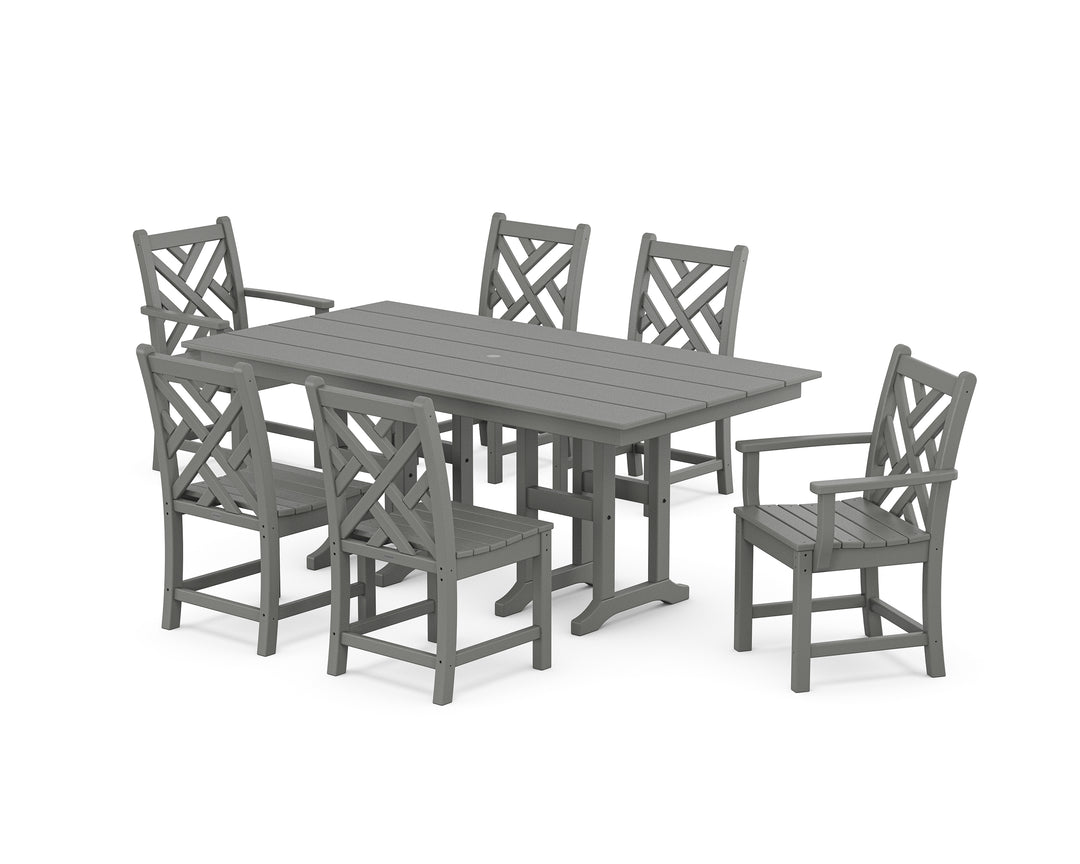 POLYWOOD® Chippendale 7-Piece Farmhouse Dining Set