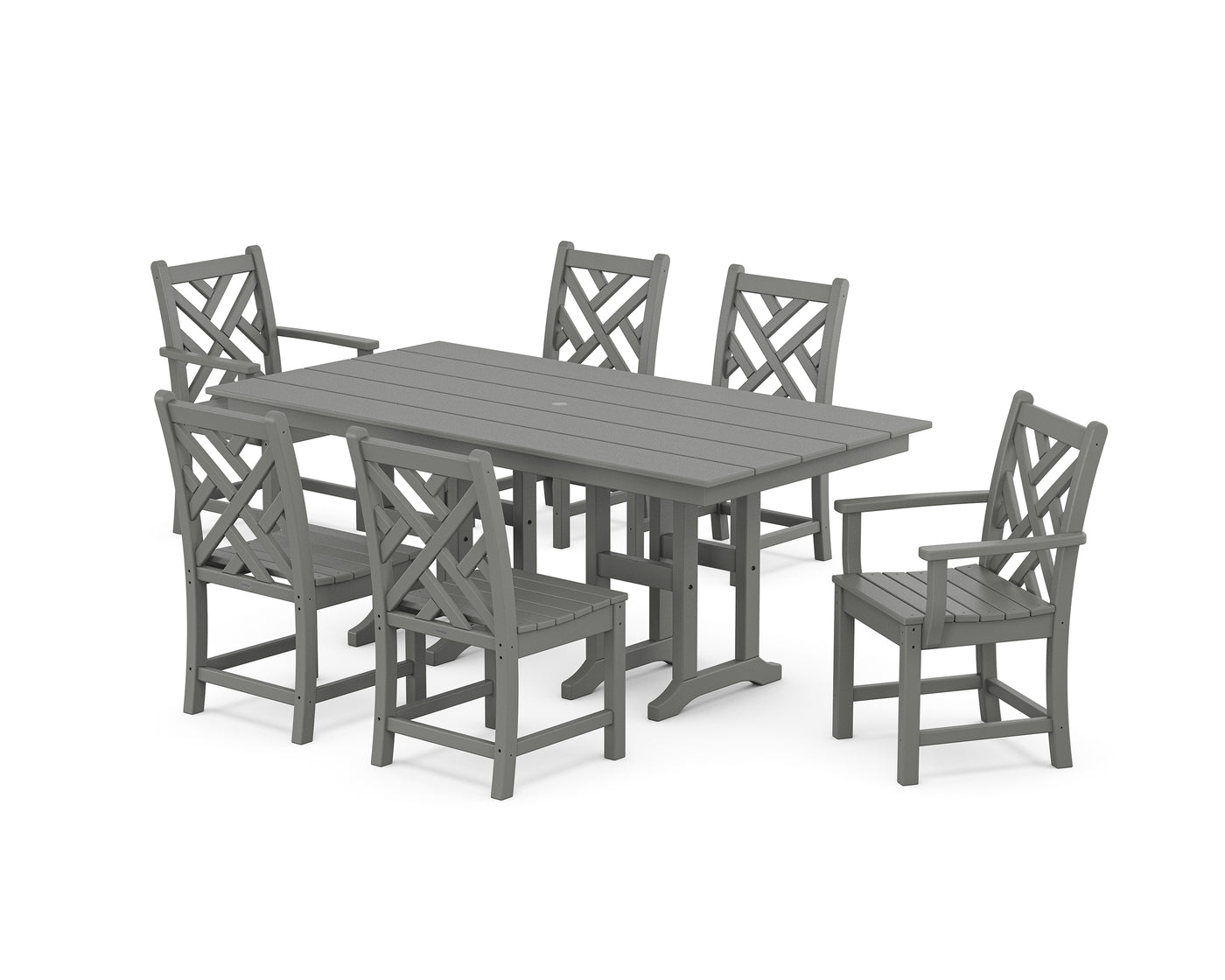 Chippendale 7-Piece Farmhouse Dining Set