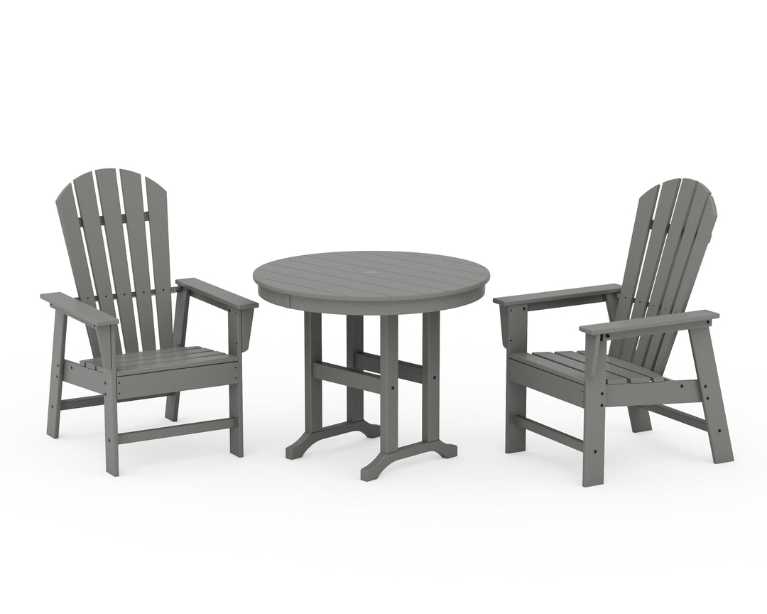 POLYWOOD® South Beach 3-Piece Round Farmhouse Dining Set