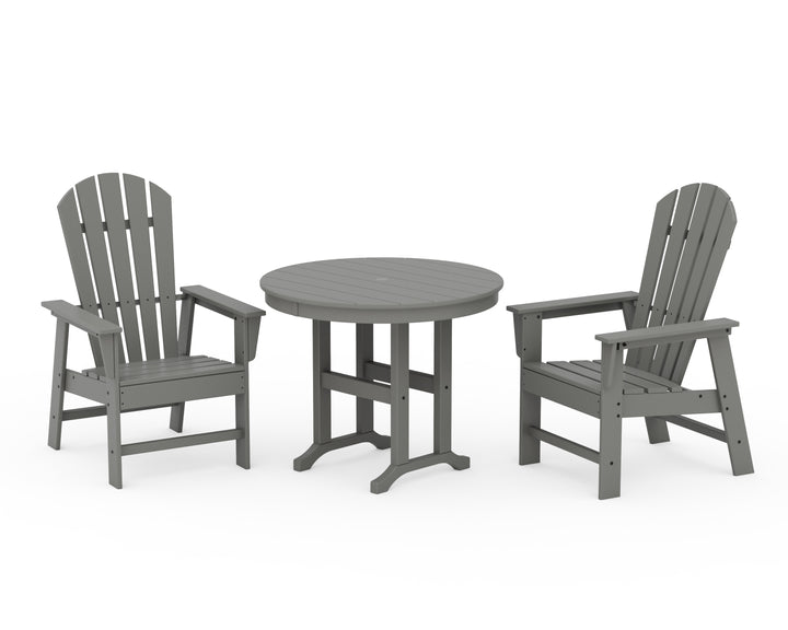 POLYWOOD® South Beach 3-Piece Round Farmhouse Dining Set