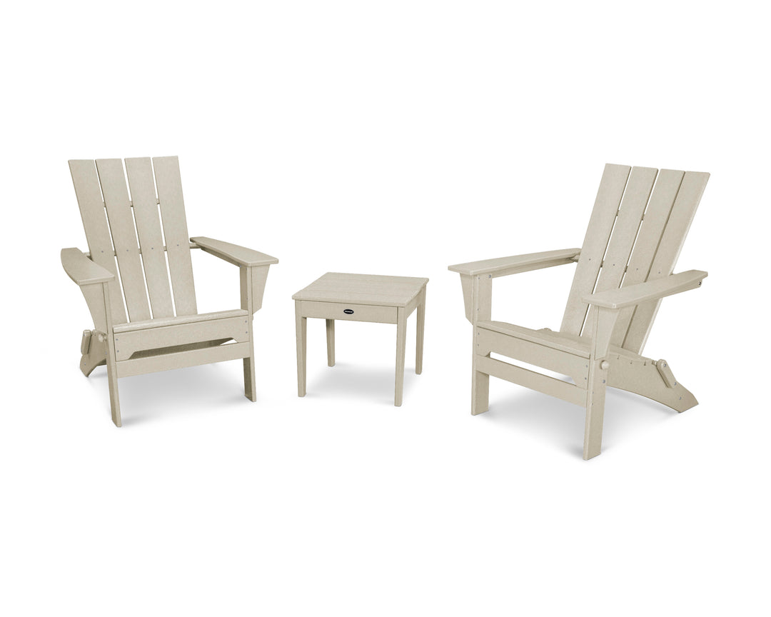 POLYWOOD® Quattro Folding Chair 3-Piece Adirondack Set