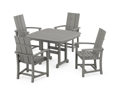 Modern Adirondack 5-Piece Dining Set with Trestle Legs