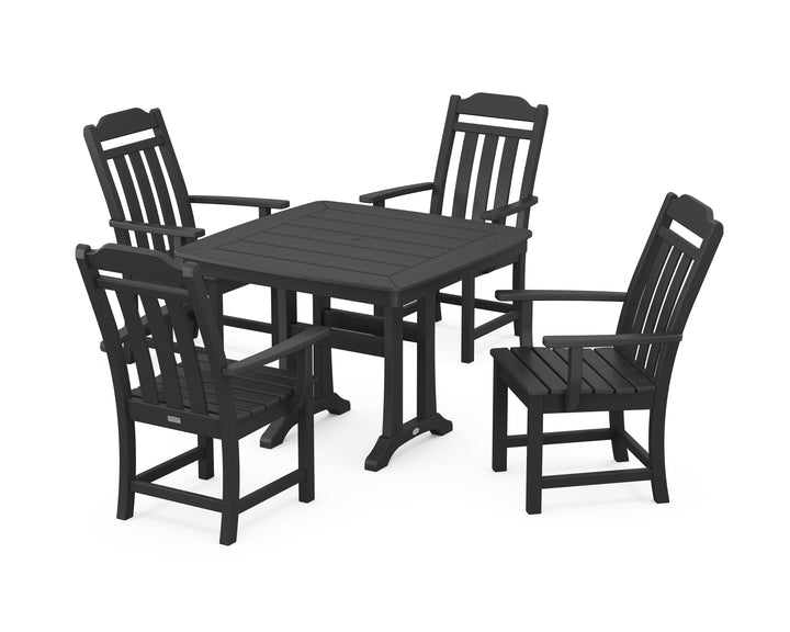 Country Living Cottage 5-Piece Dining Set with Trestle Legs