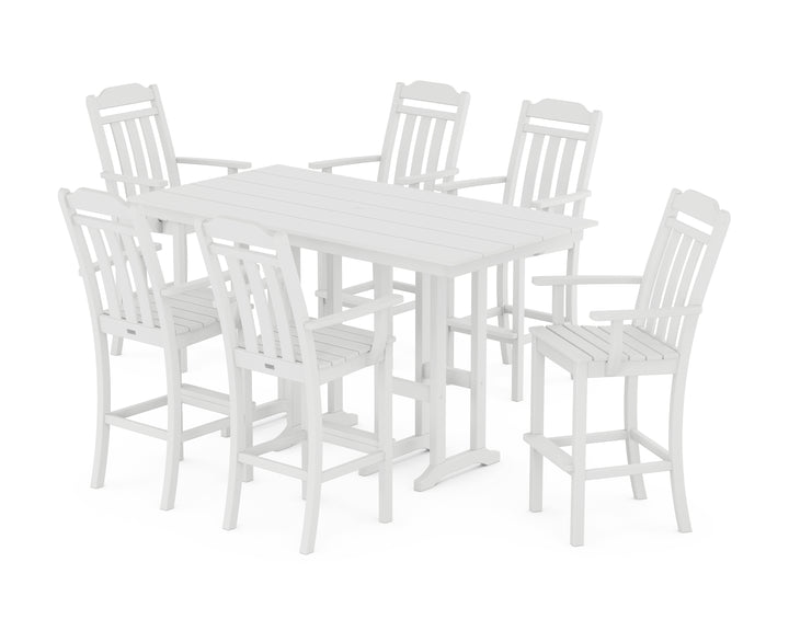 Country Living Cottage Arm Chair 7-Piece Farmhouse Bar Set