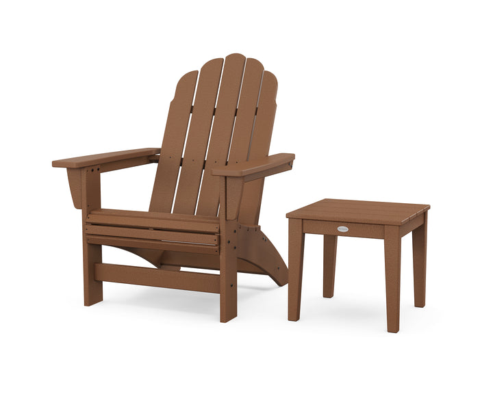 POLYWOOD® Vineyard Grand Adirondack Chair with Side Table