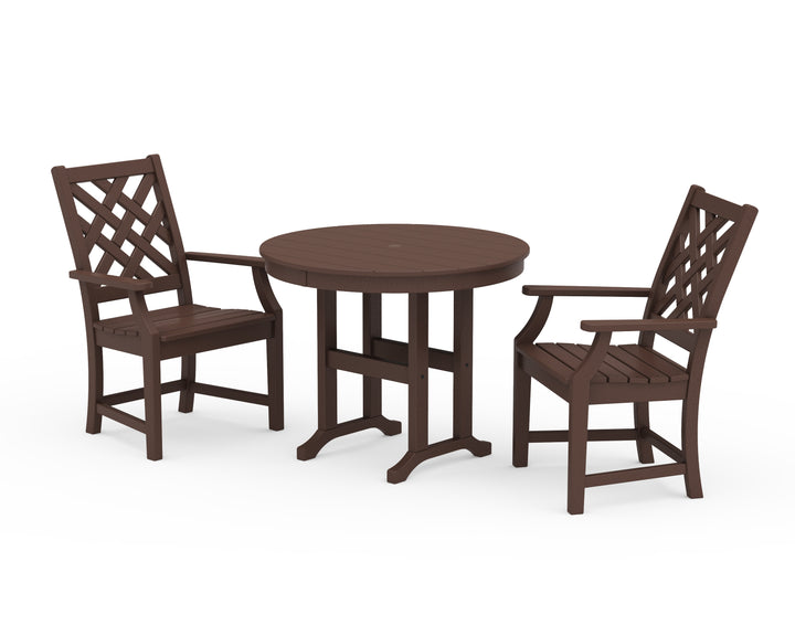 POLYWOOD® Wovendale 3-Piece Farmhouse Dining Set