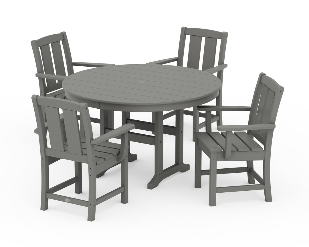 POLYWOOD® Mission 5-Piece Round Farmhouse Dining Set