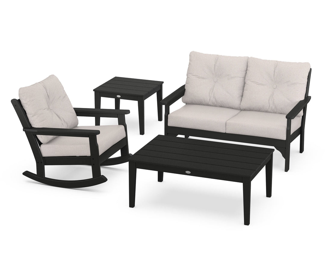 POLYWOOD® Vineyard 4-Piece Deep Seating Rocker Set
