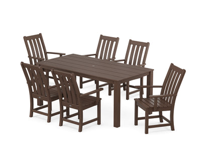 Vineyard 7-Piece Parsons Arm Chair Dining Set