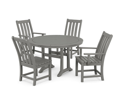 Vineyard 5-Piece Nautical Trestle Dining Set