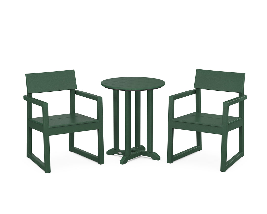 POLYWOOD® EDGE 3-Piece Round Bistro Dining Set