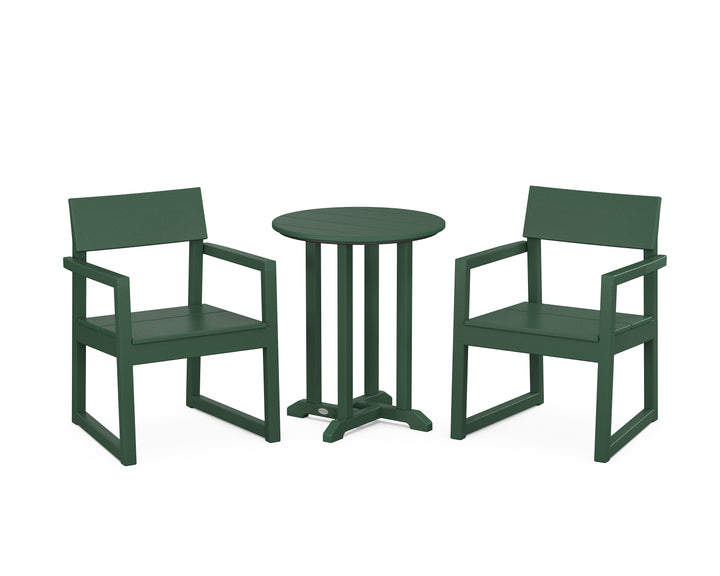 POLYWOOD® EDGE 3-Piece Round Bistro Dining Set