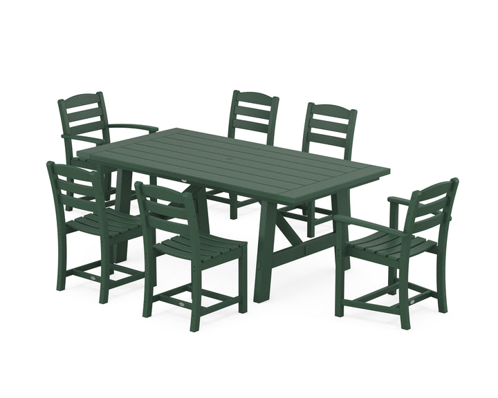 POLYWOOD® La Casa Café 7-Piece Rustic Farmhouse Dining Set