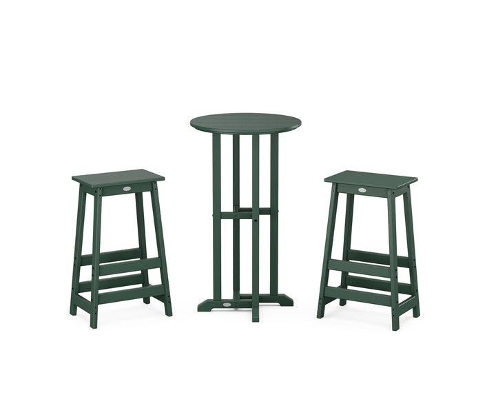 POLYWOOD® Modern Studio Bar Stool 3-Piece Bistro Set