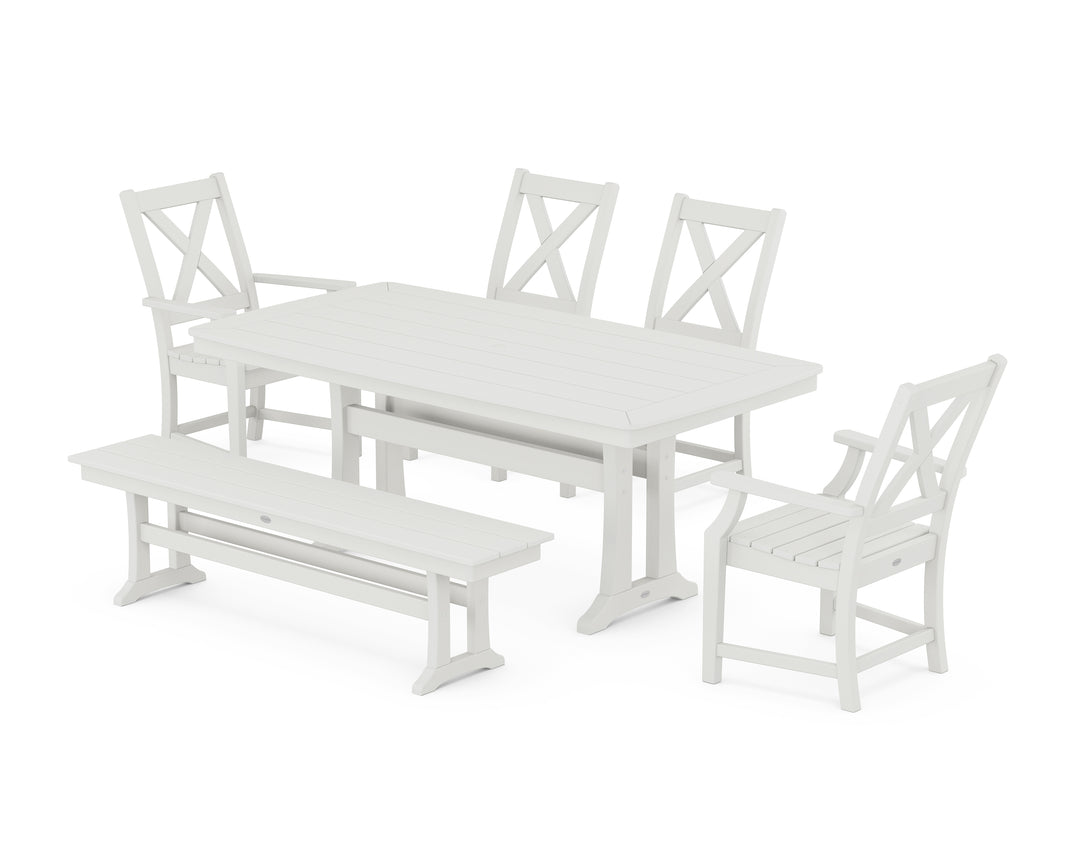 POLYWOOD® Braxton 6-Piece Dining Set with Trestle Legs