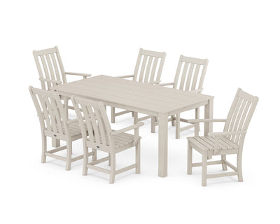 Vineyard 7-Piece Parsons Arm Chair Dining Set