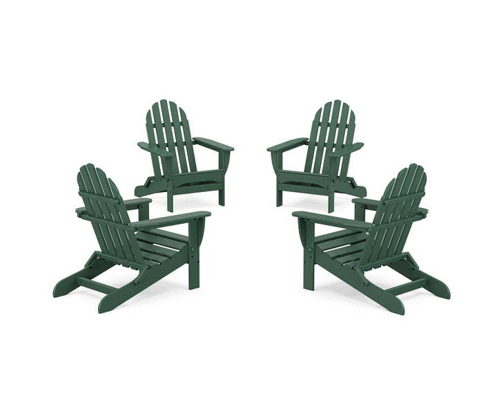 POLYWOOD® 4-Piece Classic Folding Adirondack Conversation Set
