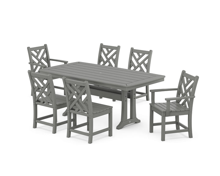 POLYWOOD® Chippendale 7-Piece Dining Set with Trestle Legs