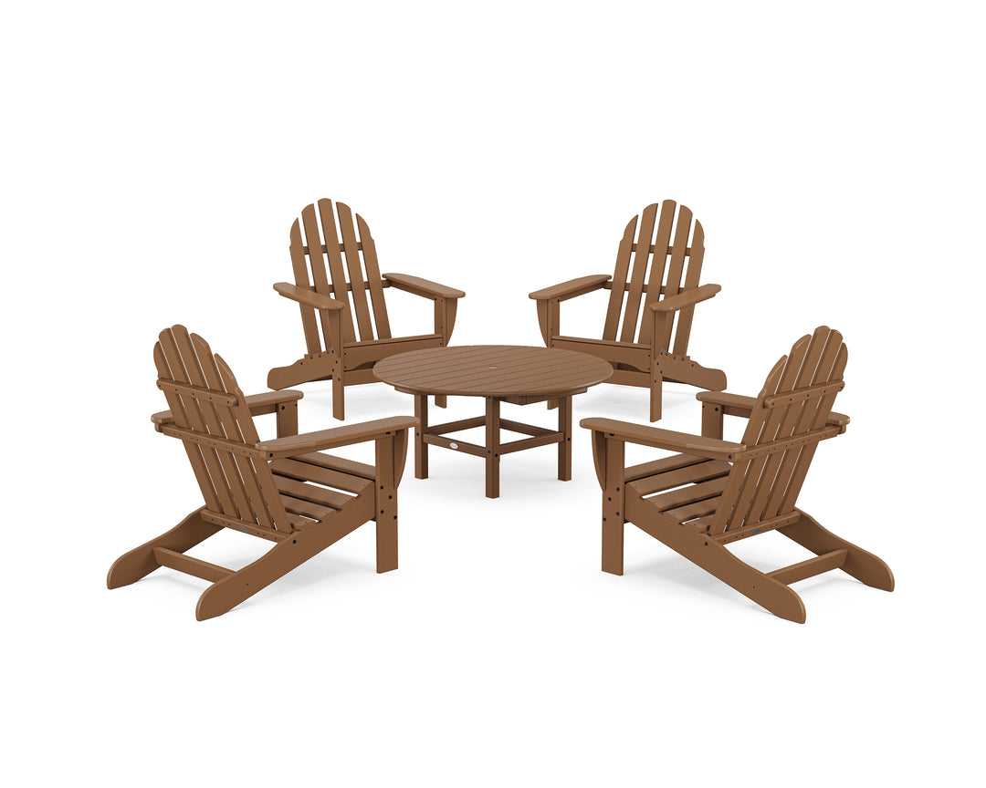 POLYWOOD® Classic Adirondack 5-Piece Conversation Set