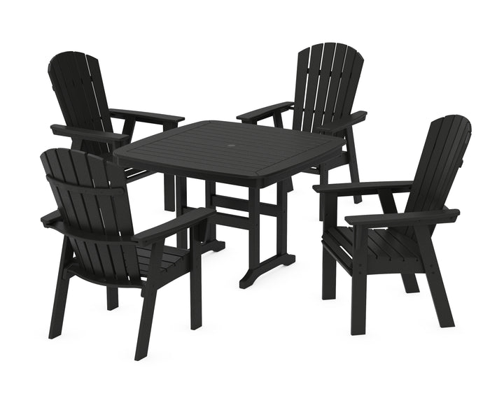 POLYWOOD® Nautical Curveback Adirondack 5-Piece Dining Set
