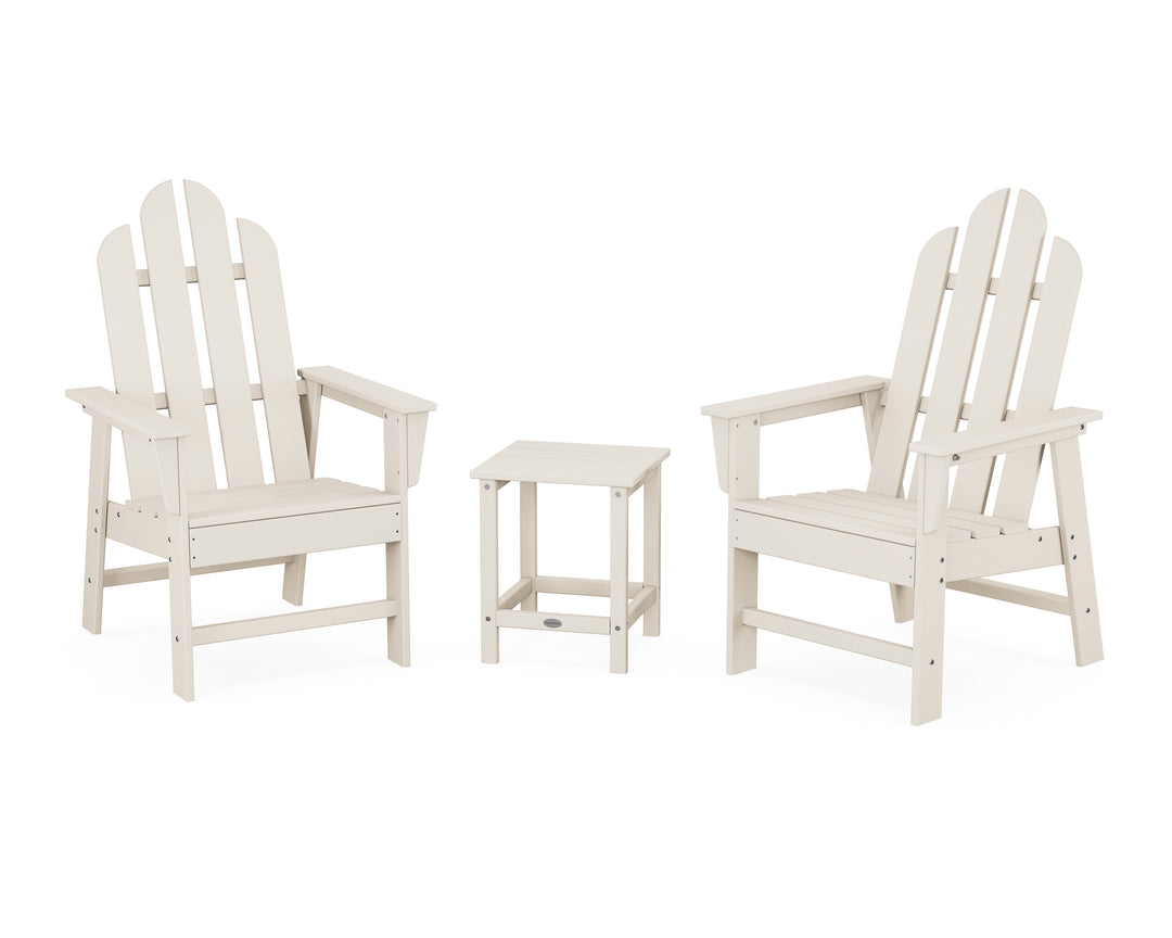 POLYWOOD® Long Island 3-Piece Upright Adirondack Chair Set