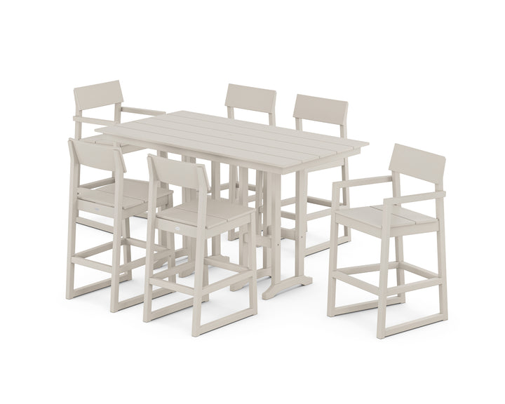 POLYWOOD® EDGE 7-Piece Farmhouse Bar Set