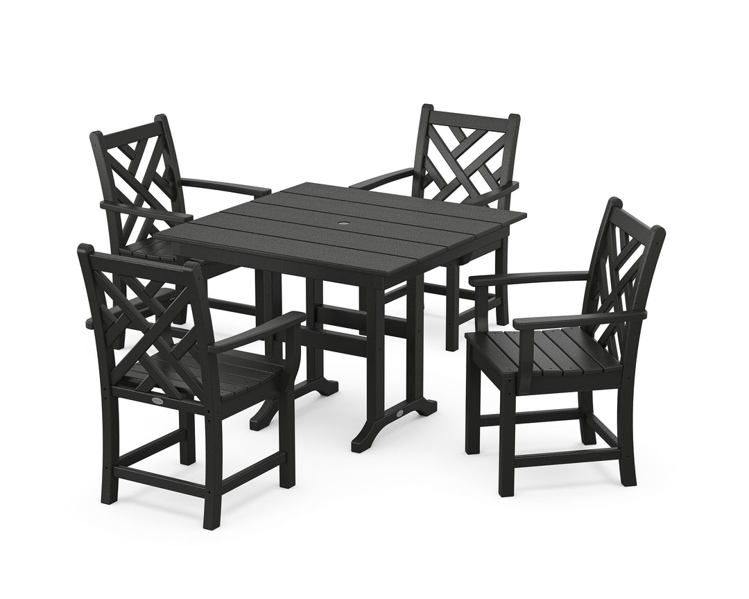 POLYWOOD® Chippendale 5-Piece Farmhouse Dining Set