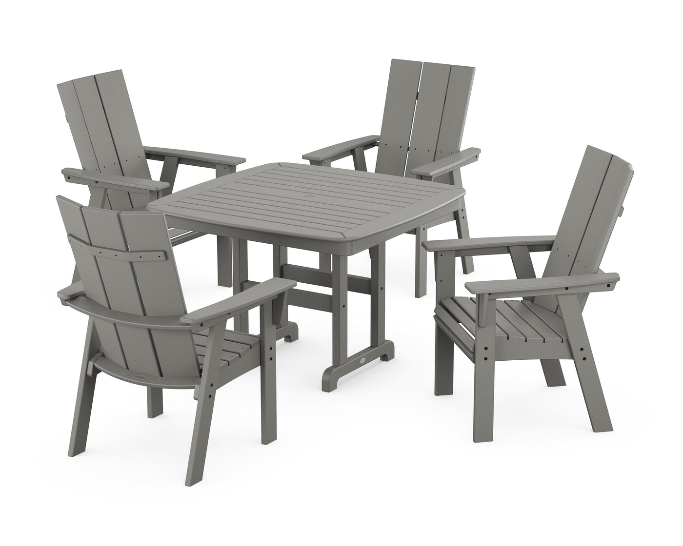 Modern Curveback Adirondack 5-Piece Dining Set