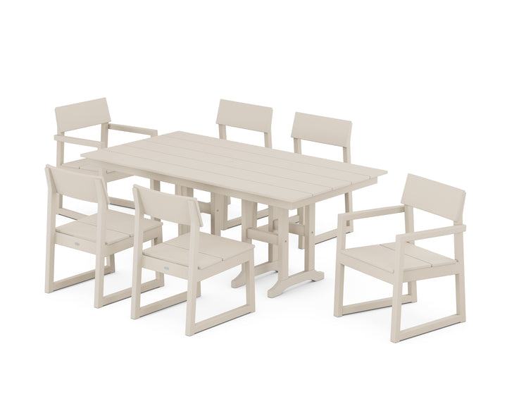 POLYWOOD® EDGE 7-Piece Farmhouse Dining Set