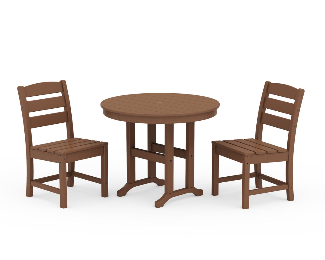 POLYWOOD® Lakeside Side Chair 3-Piece Round Dining Set
