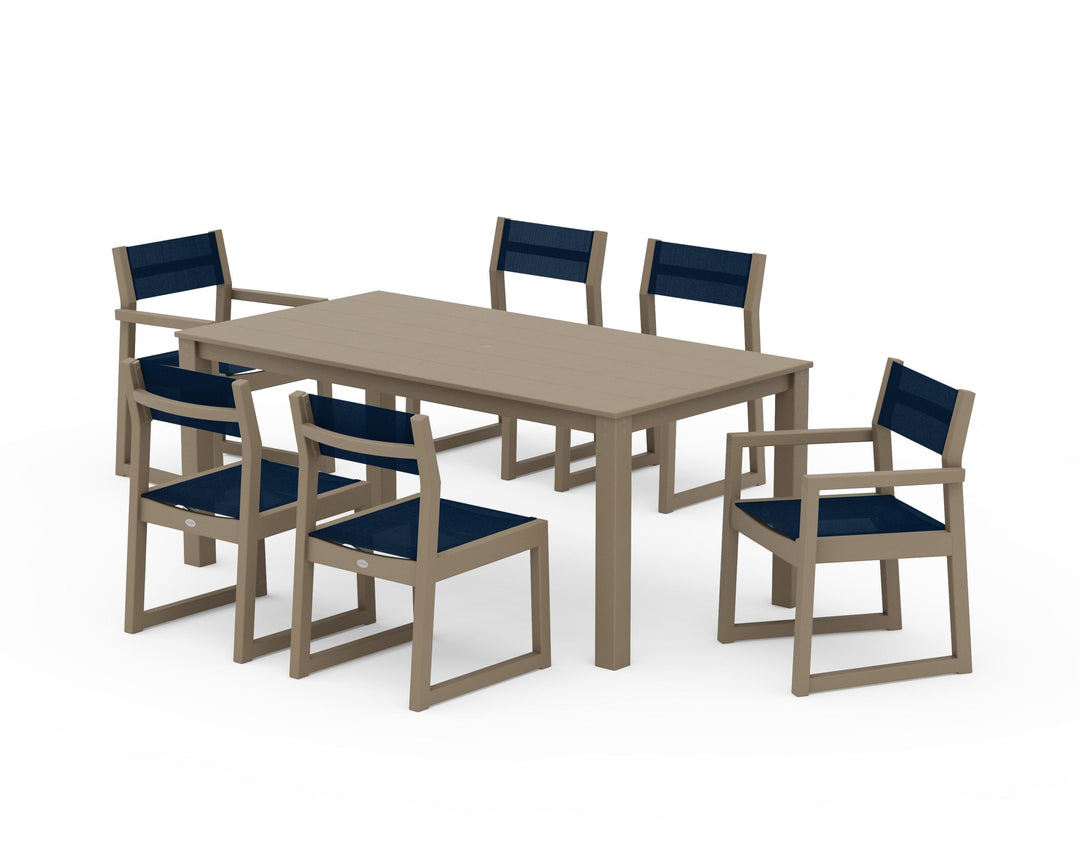POLYWOOD® EDGE Sling 7-Piece Parsons Dining Set