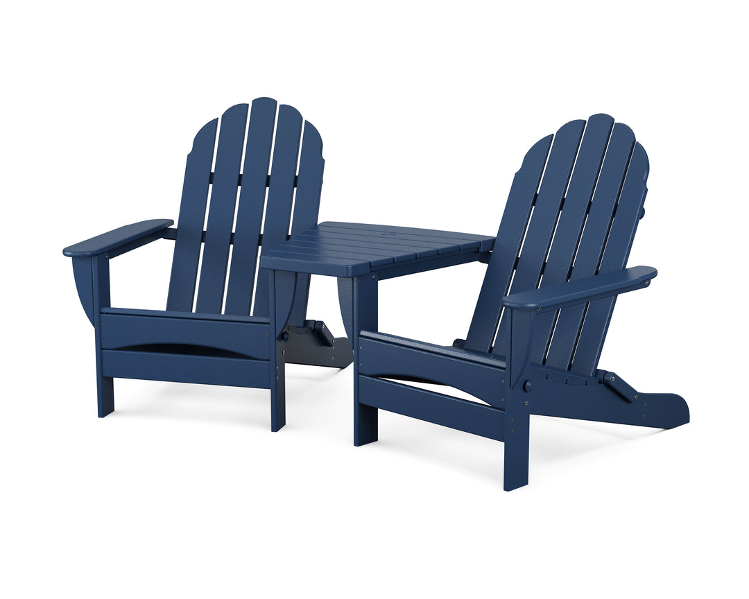 POLYWOOD® Classic Oversized Adirondacks with Angled Connecting Table