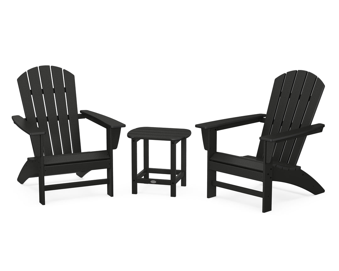 POLYWOOD® Nautical 3-Piece Adirondack Set with South Beach 18" Side Table