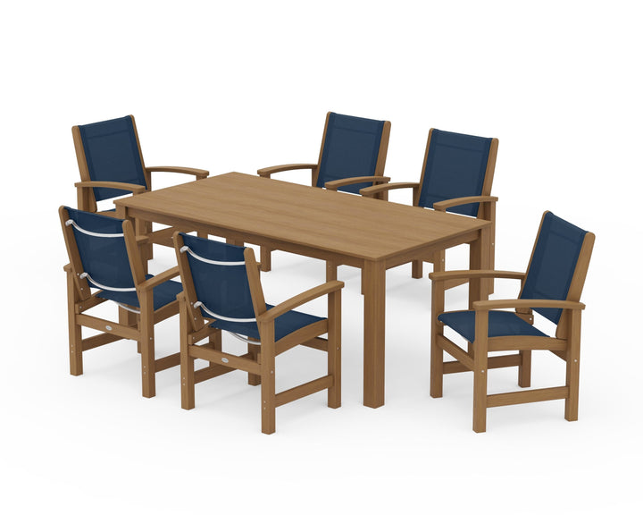 POLYWOOD® Coastal 7-Piece Parsons Dining Set