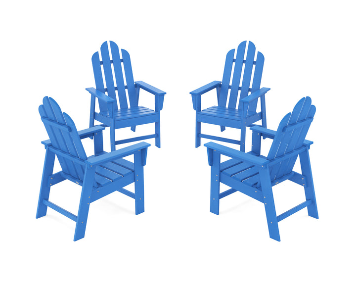 POLYWOOD® Long Island 4-Piece Upright Adirondack Conversation Set