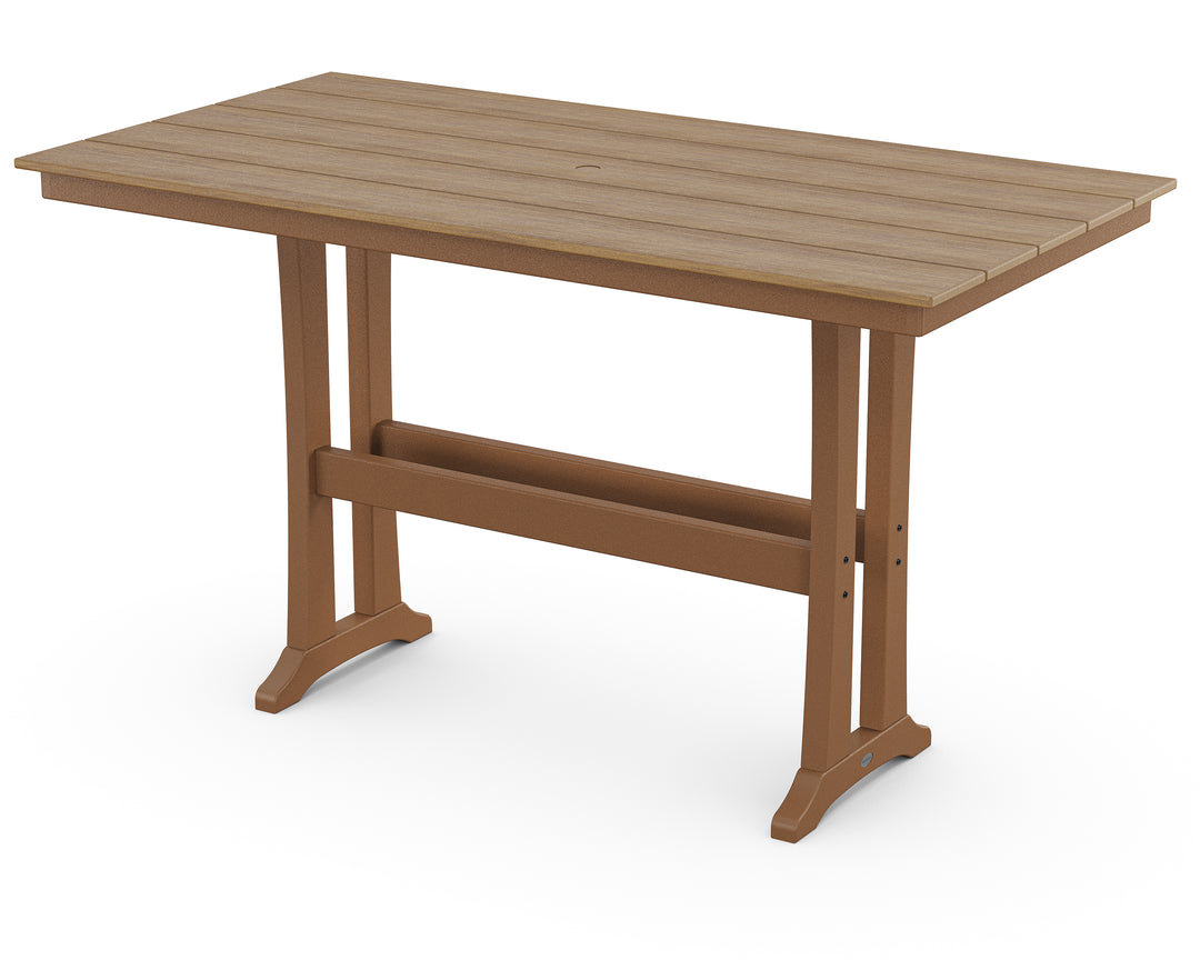 POLYWOOD® Farmhouse Trestle 37" x 72" Bar Table