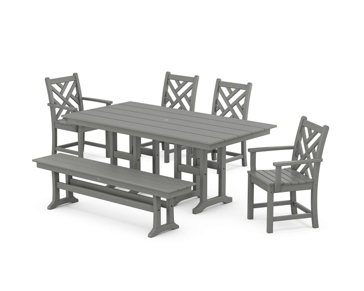 POLYWOOD® Chippendale 6-Piece Farmhouse Dining Set
