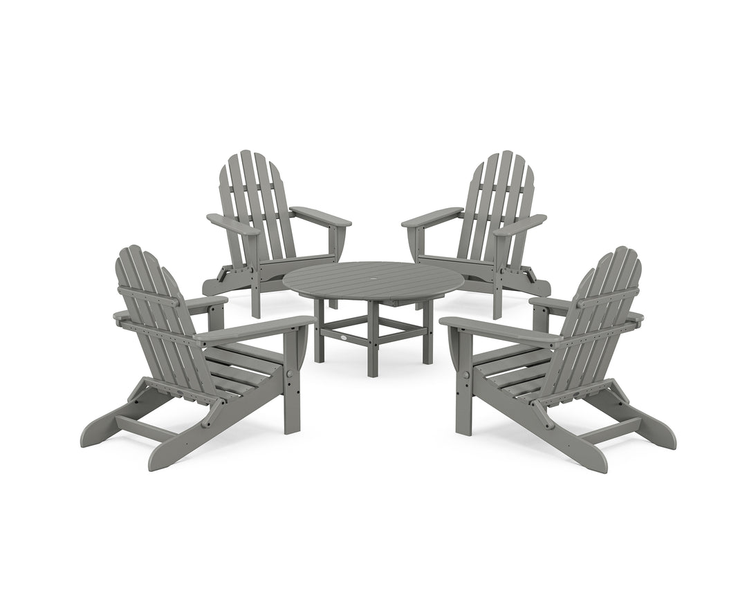 POLYWOOD® Classic Folding Adirondack 5-Piece Conversation Group